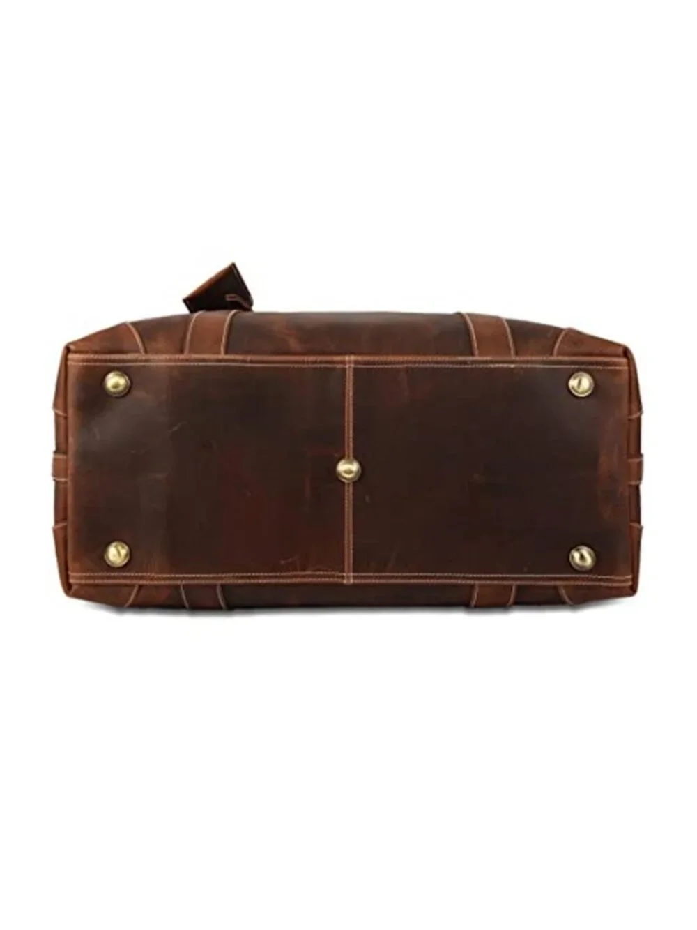 Unisex Leather Travel Duffle Bag Overnight Weekend Duffel Bag